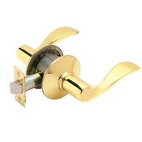 Schlage Accent Series F10V ACC 605 Passage Lever, Mechanical Lock, Bright Brass, Lever Handle