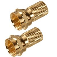 Zenith VA1002RG6TW Twist On Connector, F Connector, Gold