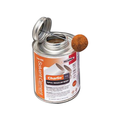 RECTORSEAL Charlie 41L2 55956 Regular Body Solvent Cement, 1/4 pt Can, Liquid, Orange