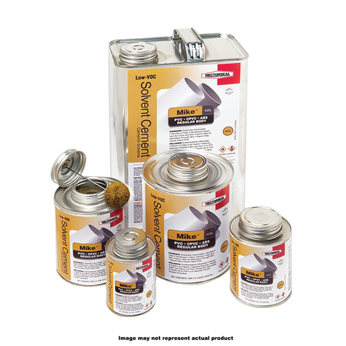 RECTORSEAL Mike 425L 55969 Multi-Purpose Solvent Cement, 1/4 pt Can, Liquid, Amber