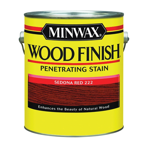 Minwax Wood Finish 710430000 Wood Stain, Sedona Red, Liquid, 1 gal, Can