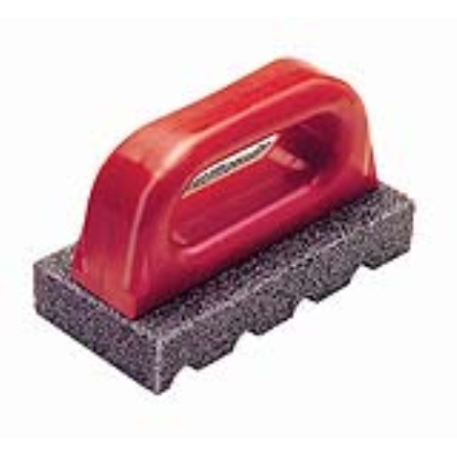 KRAFT TOOL CF268 Rub Brick with Handle, 8 in L Blade, 1-1/2 in Thick Blade, 20 Grit