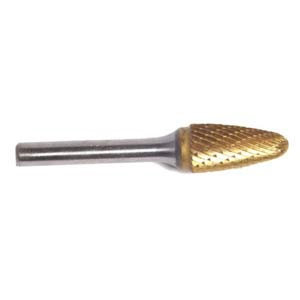 Champion SF SF5 Burr, 1/2 in Dia Cutter, 1/4 in Dia Shank, Straight Shank, Tungsten Carbide, Titaniu