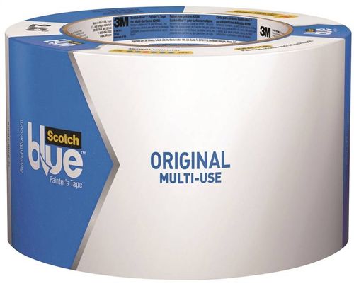 ScotchBlue 2090 Painter's Tape, 60 yd L, 3 in W, Crepe Paper Backing, Blue