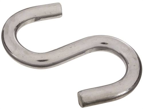 National Hardware 2076BC Series N347-849 Open S-Hook, 180 lb Working Load, Steel, Zinc
