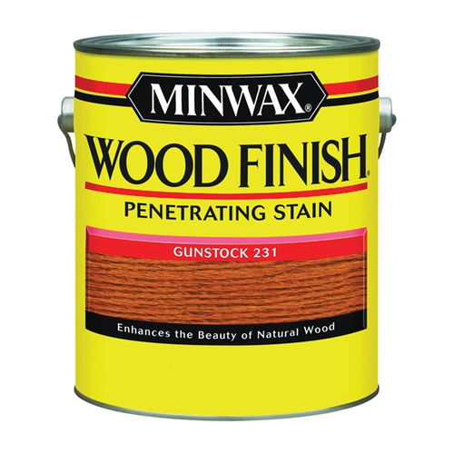 Minwax Wood Finish 710450000 Wood Stain, Gunstock, Liquid, 1 gal, Can