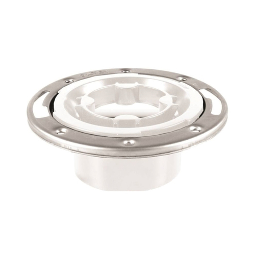 Oatey 43553 Closet Flange, 3, 4 in Connection, PVC, White, For: Most Toilets