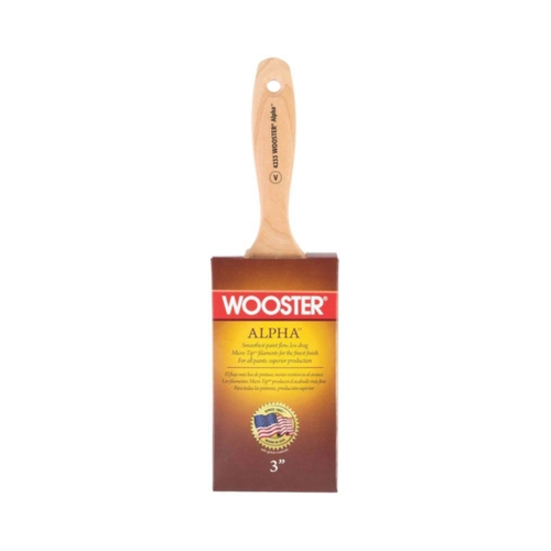 WOOSTER 4233-3 Paint Brush, 3 in W, 3-3/16 in L Bristle, Synthetic Bristle, Varnish Handle
