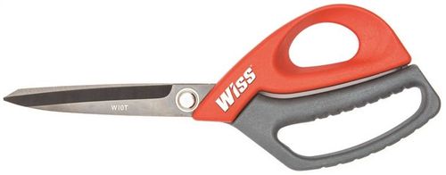 Crescent Wiss W10T All-Purpose Scissor, 10 in OAL, 4 in L Cut, Stainless Steel Blade, Ring Handle, G
