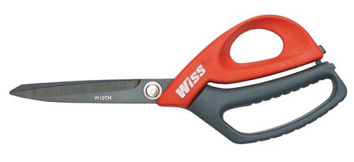 Crescent Wiss W10TM Light-Weight Scissor, 10 in OAL, 4 in L Cut, Stainless Steel Blade, Ring Handle,
