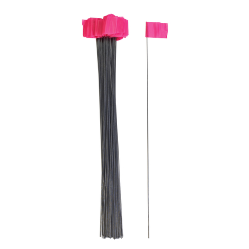 WIRE FLAG PINK 2.5x3.5x21 100/BD