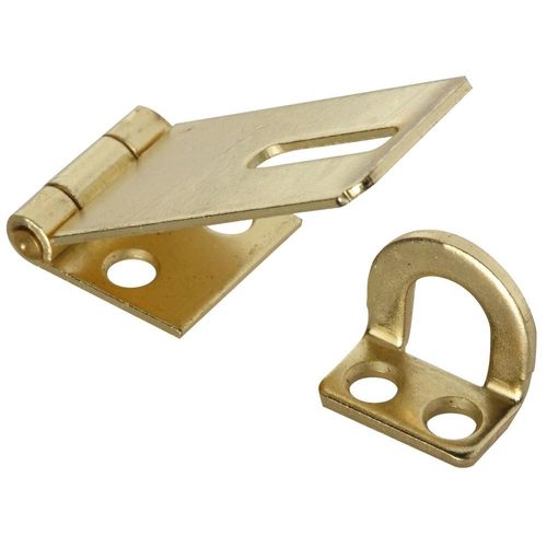 National Hardware V30 Series N102-053 Safety Hasp, 1-3/4 in L, 3/4 in W, Steel, Brass