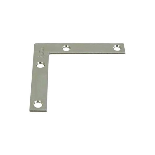 National 117 Series N113-969 Flat Corner Brace, 3 x 1/2 in, Steel, Zinc Plated