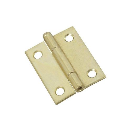 National 508 Series N141-879 Narrow Hinge with Removable Pin, 2 in, Steel, Brass
