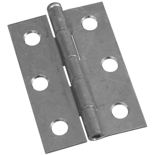 National 508 Series N141-945 Narrow Hinge w/ Removable Pin, 2-1/2 in, Cold Rolled Steel, Zinc Plated