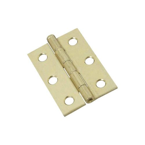 National 508 Series N141-960 Narrow Hinge w/ Removable Pin, 2-1/2 in, Cold Rolled Steel, Brass