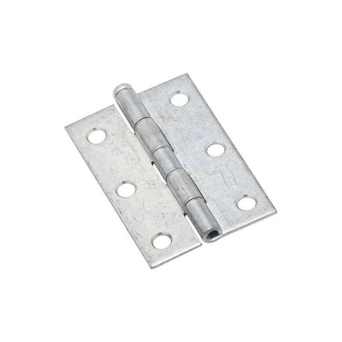 National 508 Series N142-034 Narrow Hinge w/ Removable Pin, 3 in, Steel, Zinc Plated