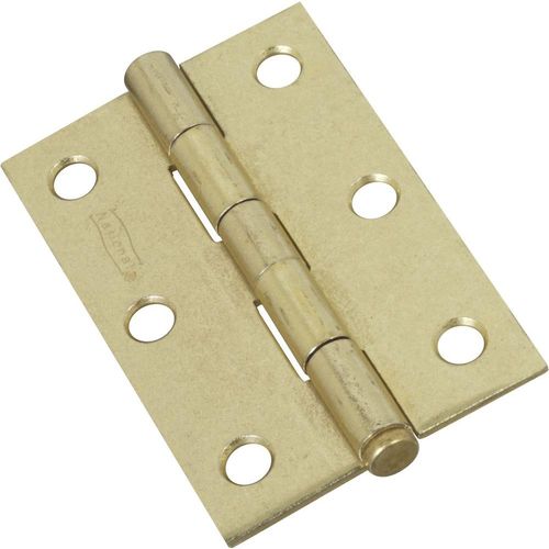 National 508 Series N142-067 Narrow Hinge w/ Removable Pin, 3 in, Steel, Brass