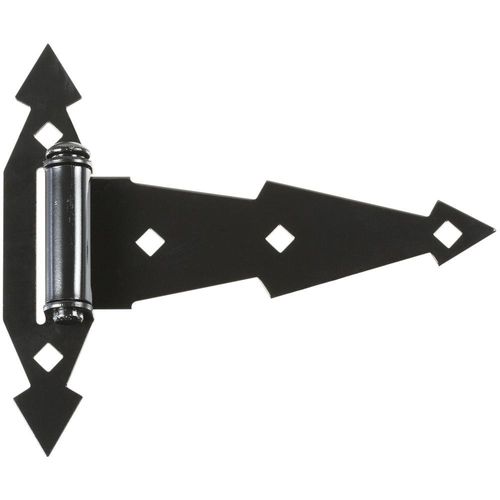 National 849 Series N165-480 Ornamental Spring T-Hinge w/ Removable Pin, 7 in, Steel, Black