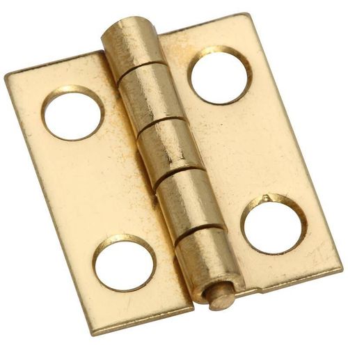 National V1800 Series N211-193 Decorative Narrow Hinge, 3/4 x 5/8 in, Solid Brass