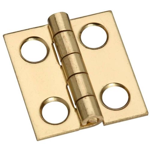 National V1801 Series N211-276 Decorative Narrow Hinge, 3/4 x 11/16 in, Solid Brass