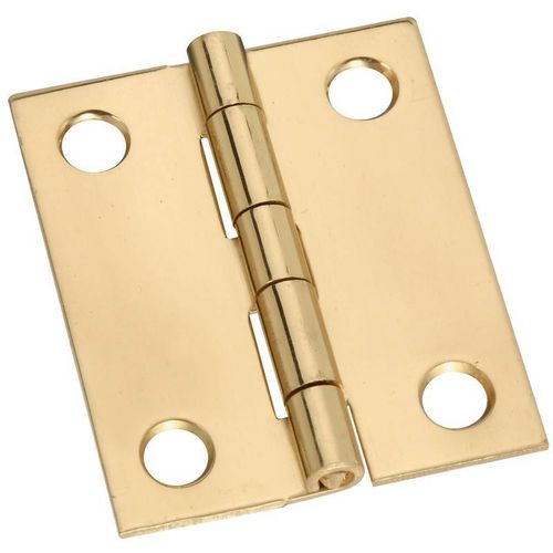 National V1802 Series N211-359 Decorative Broad Hinge, 1-1/2 x 1-1/4 in, Solid Brass
