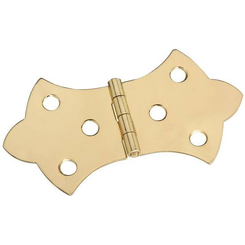National V1814 Series N211-847 Decorative Hinge, 1-11/16 x 3-1/16 in, Solid Brass