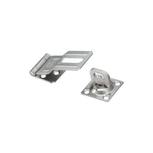National Hardware V39 Series N348-847 Safety Hasp, 3-1/4 in L, Stainless Steel, Swivel Staple