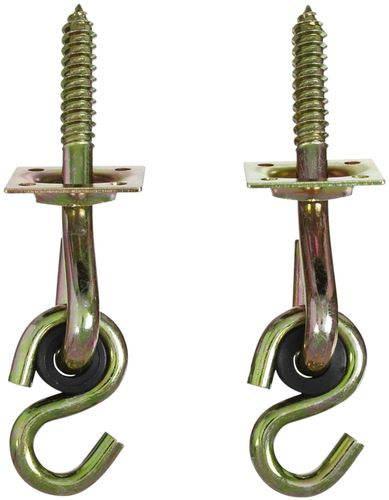 National Hardware V2038 Series N264-069 Swing Hook Kit, 3/8 in Lag, Steel, Yellow