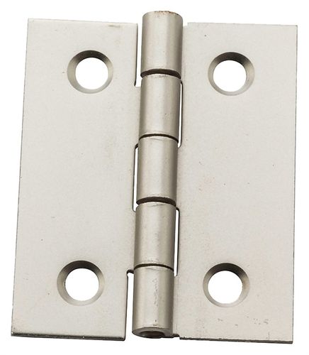 National V1802 Series N211-014 Decorative Broad Hinge, 1-1/2 x 1-1/4 in, Steel, Satin Nickel
