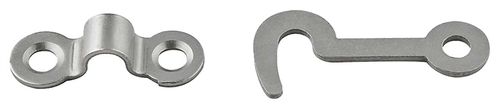 National Hardware V1841 Series N211-017 Hook and Staple, Steel, Satin Nickel, 5/32 in Dia Shackle