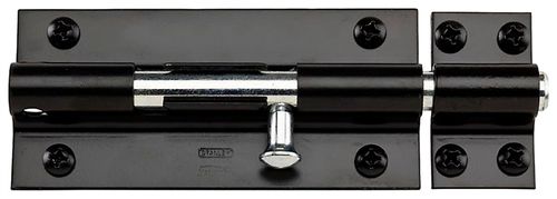 National Hardware V832 Series N152-133 Barrel Bolt, 8 in L, Black, Steel