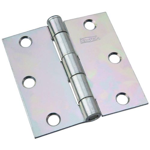 National 504 Series N139-832 Broad Hinge, 3 x 3 in, Steel, Zinc