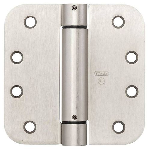 National Hardware V522 Series N351-023 Spring Hinge, 4 x 4, Steel, Satin Nickel