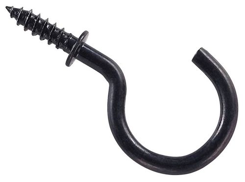 National Hardware DPB2023 Series N119-729 Cup Hook, Steel, Black