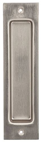 National Hardware N187-024 Flush Barn Door Pull, 8 in H, Steel, Satin Nickel