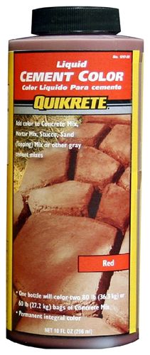 Quikrete 131703 Cement Colorant, Red, Liquid, 10 oz Bottle