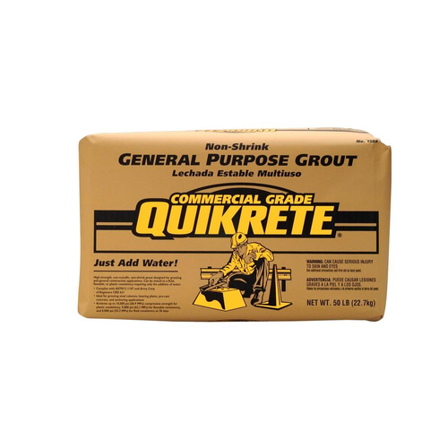 Quikrete 1585-01 Grout, Gray/Gray-Brown, Granular Solid, 50 lb Bag