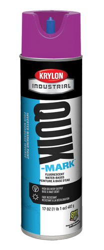 Krylon A03715004 Inverted Marking Spray Paint, Fluorescent Purple, 17 oz, Can