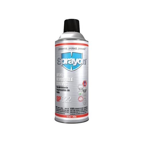 Sprayon SP322 SC0322000 Vinyl Removable Coating, Gray, 12 oz Can