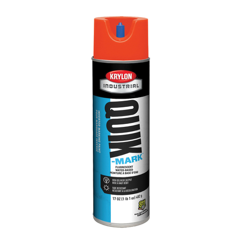 Krylon A03610004 Inverted Marking Spray Paint, Fluorescent Safety Red, 17 oz, Can