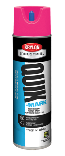 Krylon A03612004 Inverted Marking Spray Paint, Fluorescent Pink, 17 oz, Can