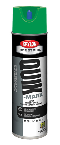 Krylon A03631007 Inverted Marking Spray Paint, Green, 17 oz, Can