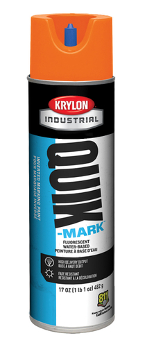 Krylon A03700004 Inverted Marking Spray Paint, Fluorescent Orange, 17 oz, Can