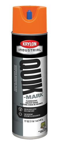 Krylon A03702007 Inverted Marking Spray Paint, Fluorescent Orange, 17 oz, Can