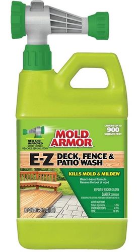 Mold Armor FG51264 Deck and Fence Wash, Liquid, Yellow, 64 oz, Spray Dispenser