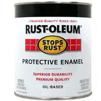 Rust-Oleum 7776502 Protective Enamel Paint Stops Rust, 32-Ounce, Flat Black