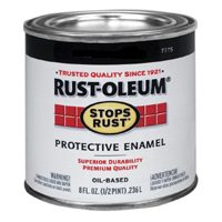 Rust-Oleum 7776730 Protective Enamel Paint, 8-Ounce, Flat Black