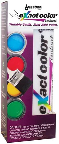 eXact Color EXACT12010 Tintable Caulk, White, 4 to 5 days Curing, 40 to 90 deg F, 57 oz
