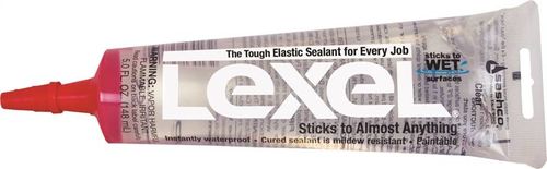 Lexel 13013 Elastic Sealant, Clear, 7 days Curing, 0 to 120 deg F, 5 oz Squeeze Tube